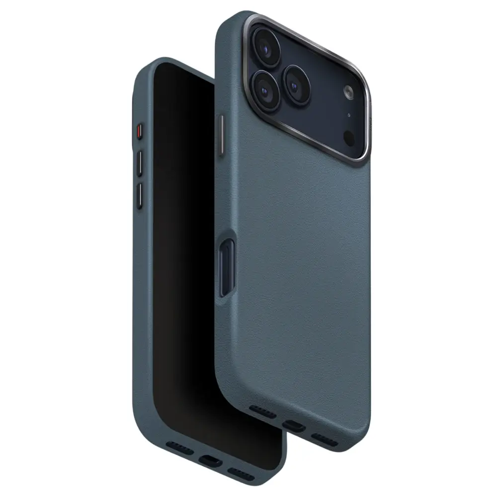 Kryt UNIQ Lyden Leatherette iPhone 17 Pro Max ocelově modrozelený