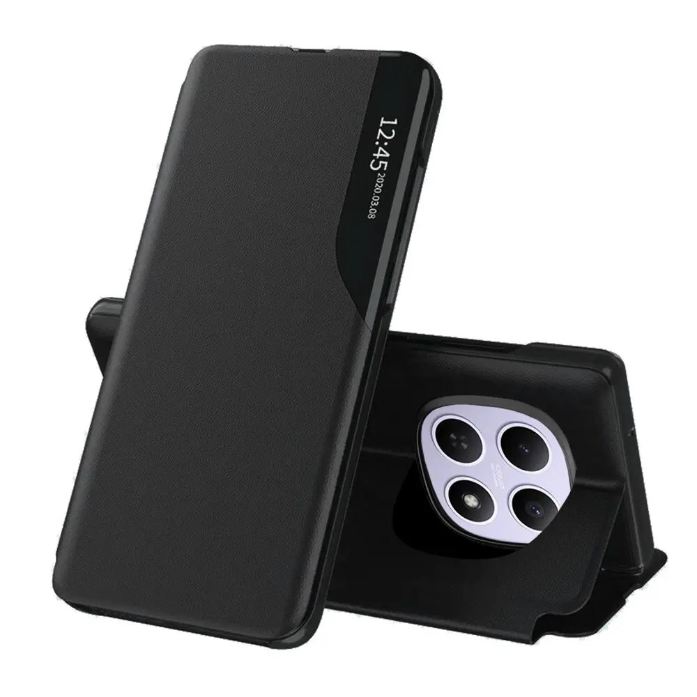 Eco Leather View Case, Xiaomi Redmi Note 15 5G / Poco M8 5G, černé