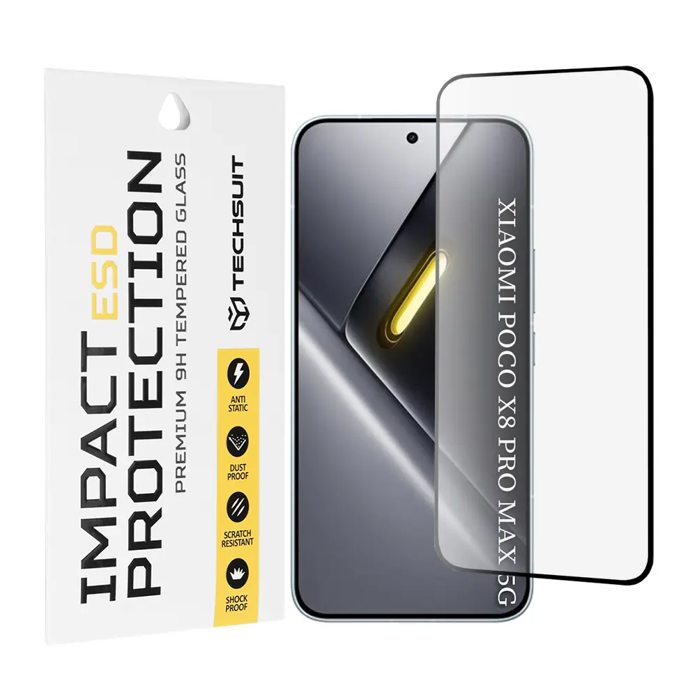 Ochranné sklo Techsuit ESD Glass Xiaomi Poco X8 Pro Max černé