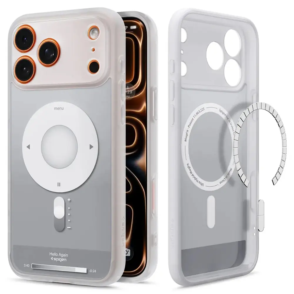 Kryt Spigen - Ultra Hybrid Classic MagSafe (ACS10291) - iPhone 17 Pro Max - stříbrný