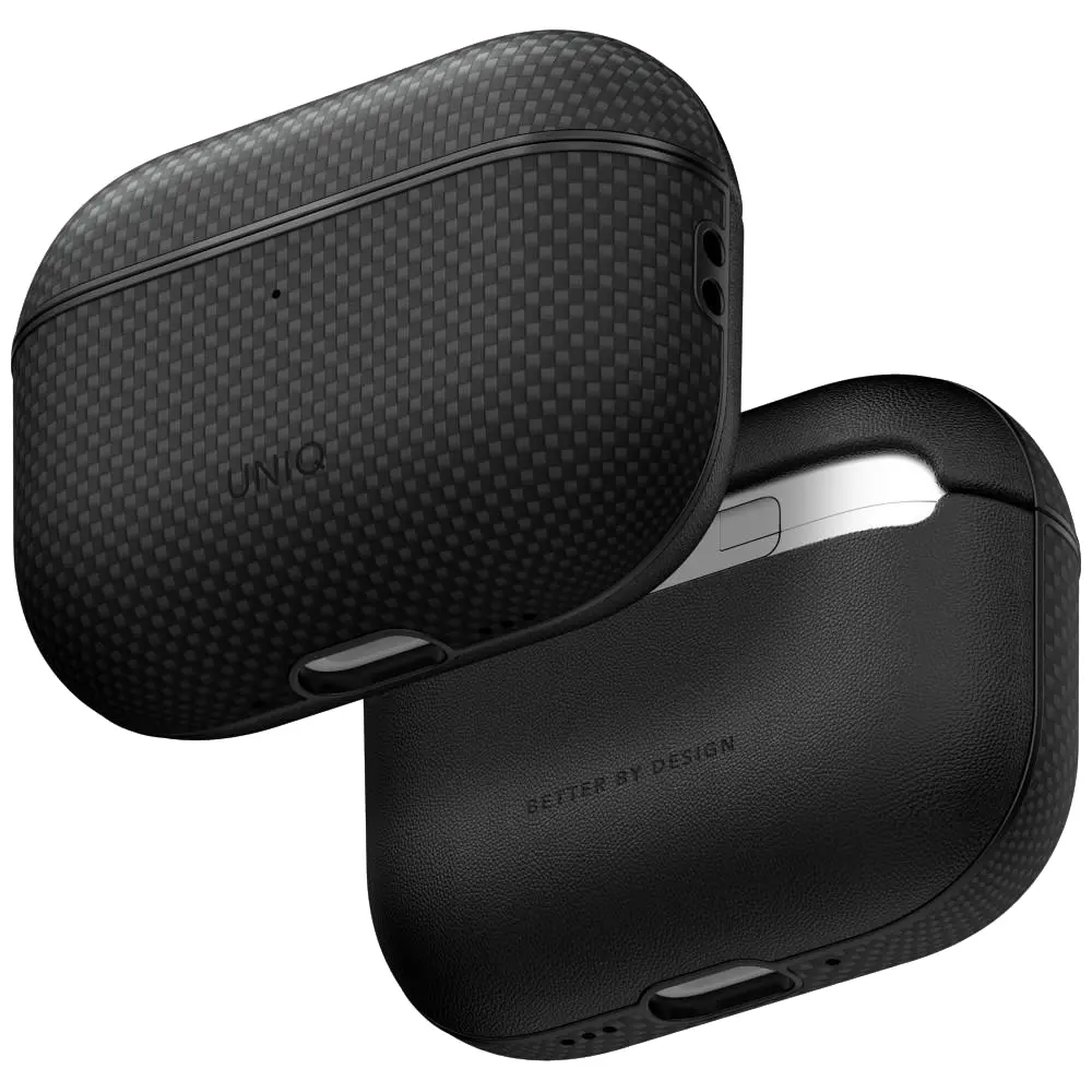 Pouzdro na sluchátka UNIQ - Keva Prime Series - AirPods Pro 3 - černé