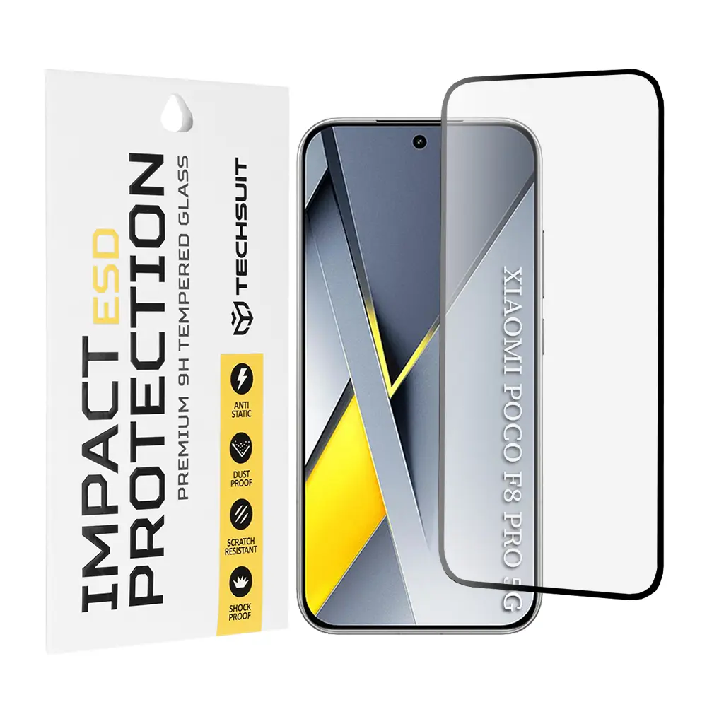 Ochranné sklo Techsuit ESD Glass pro Xiaomi Poco F8 Pro černé