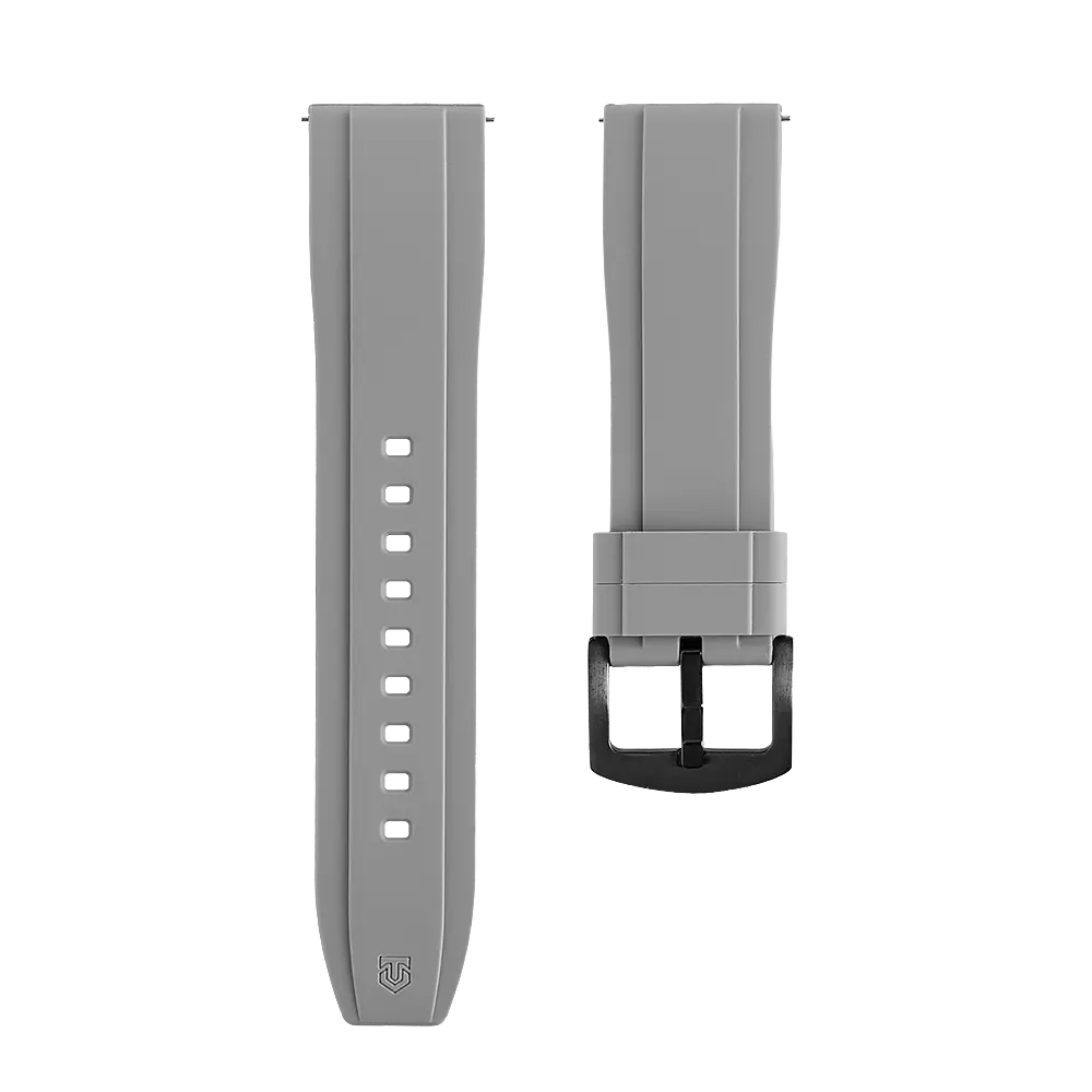 Řemínek Tactical Quick Release silikonový 24mm šedý