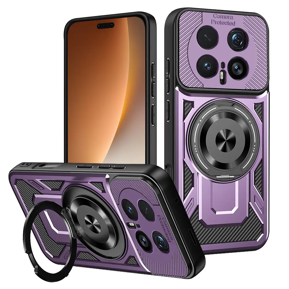 Techsuit - RuggedCam odolné pouzdro s krytem fotoaparátu pro Honor Magic8 Pro - fialové