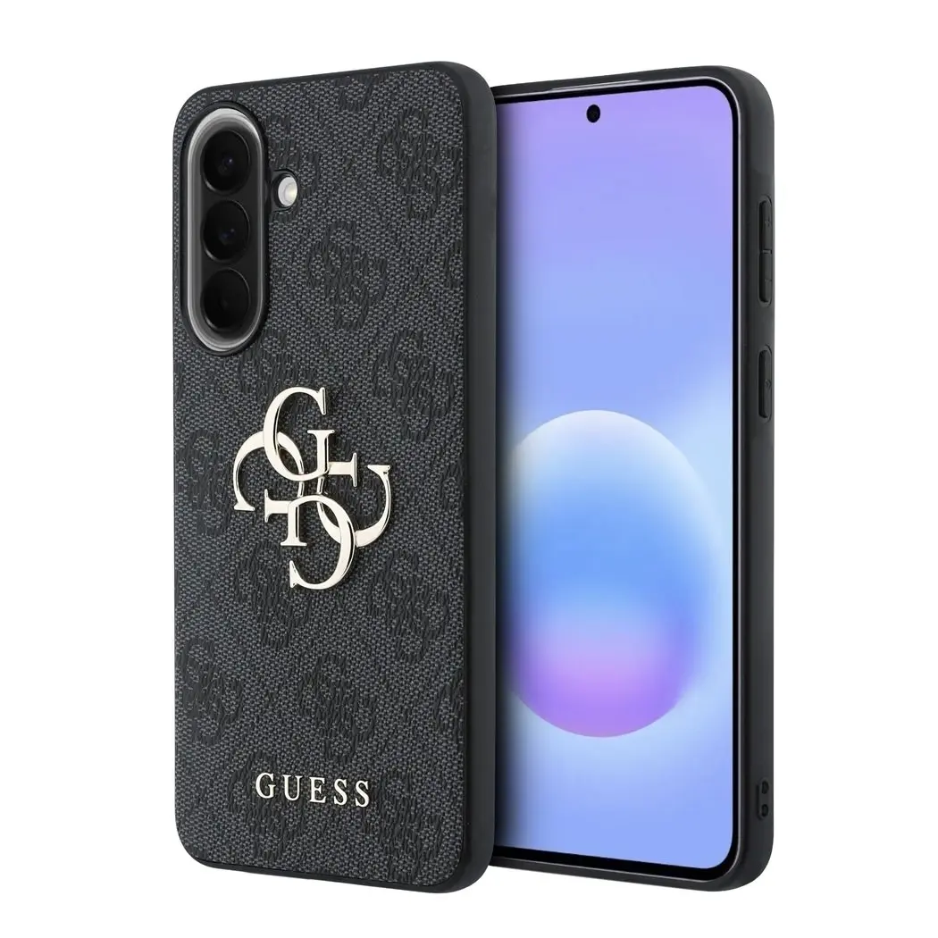 Kryt Guess PU 4G Metal Logo pro Samsung Galaxy A57 šedý