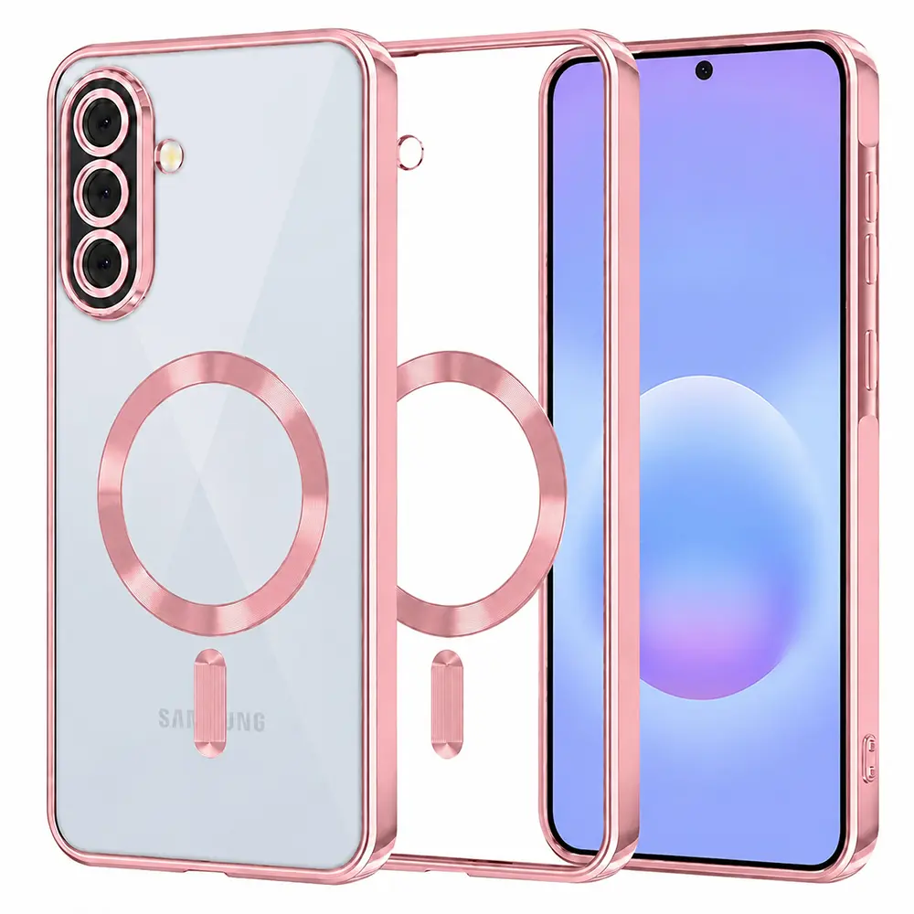 Kryt Techsuit Luxury Crystal MagSafe Samsung Galaxy A57 5G růžový