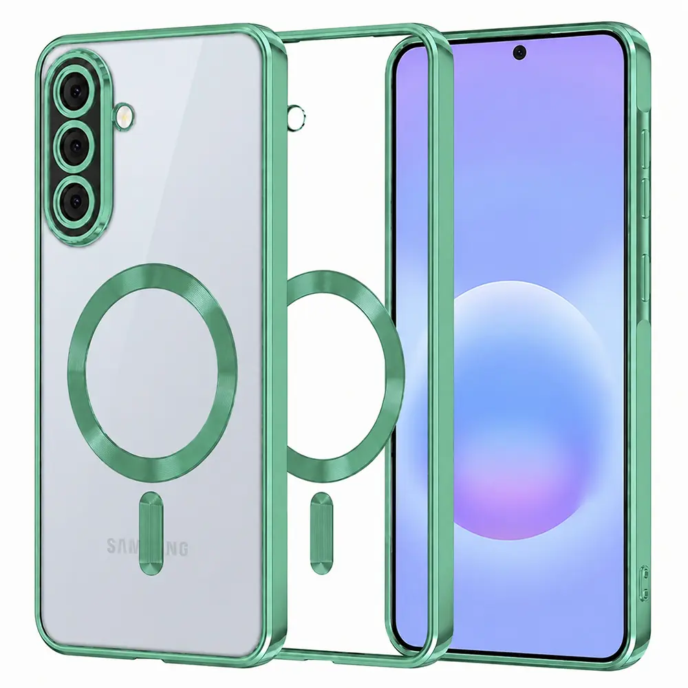 Kryt Techsuit Luxury Crystal MagSafe Samsung Galaxy A57 5G světle zelený