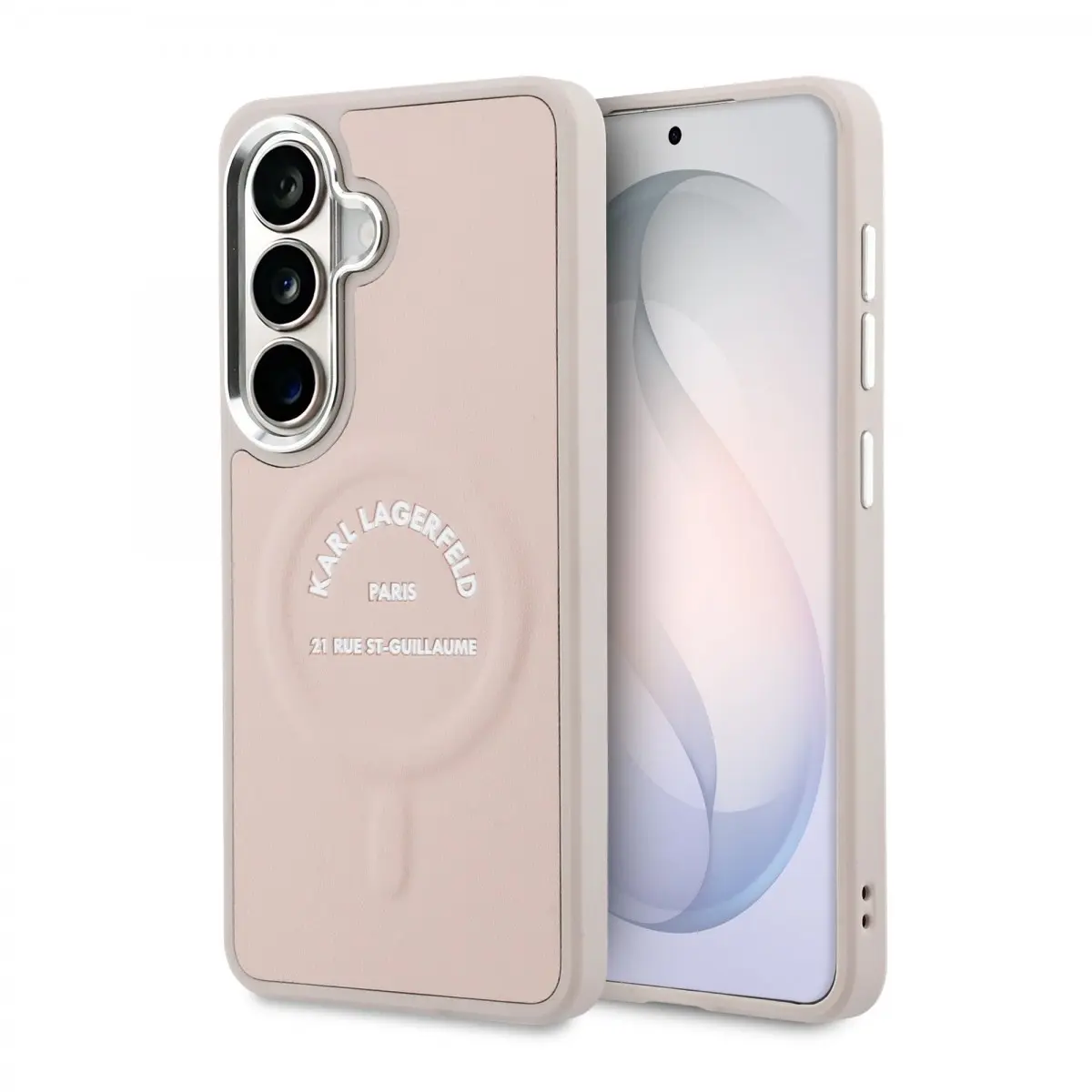 Zadní kryt Karl Lagerfeld PU RSG Logo Magnetic pro Samsung Galaxy S26 růžový