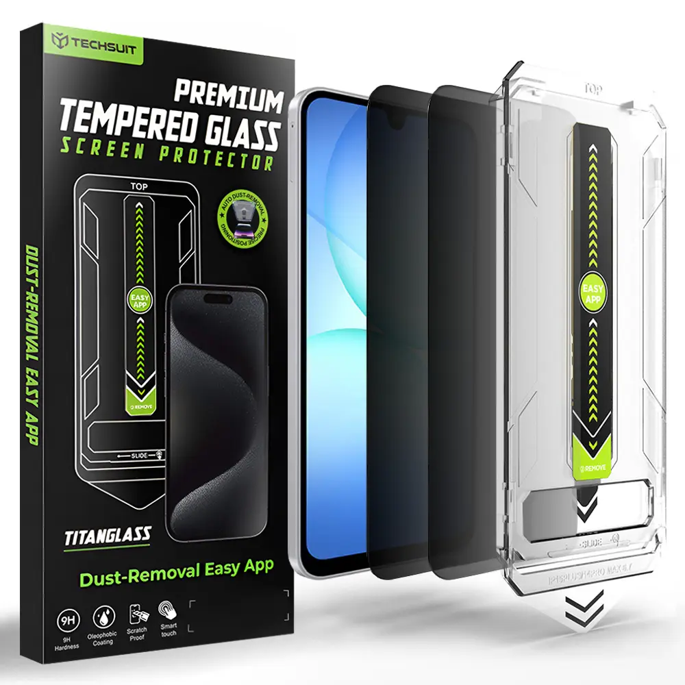 Tvrzené sklo Techsuit TitanGlass CrystalHD Privacy Samsung Galaxy A16 A17 2ks