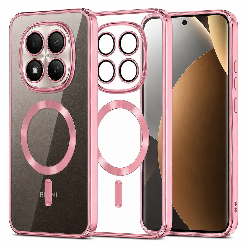 Kryt Techsuit Luxury Crystal MagSafe pro Xiaomi Redmi Note 15 Pro+ 5G / Poco M8 Pro 5G růžový