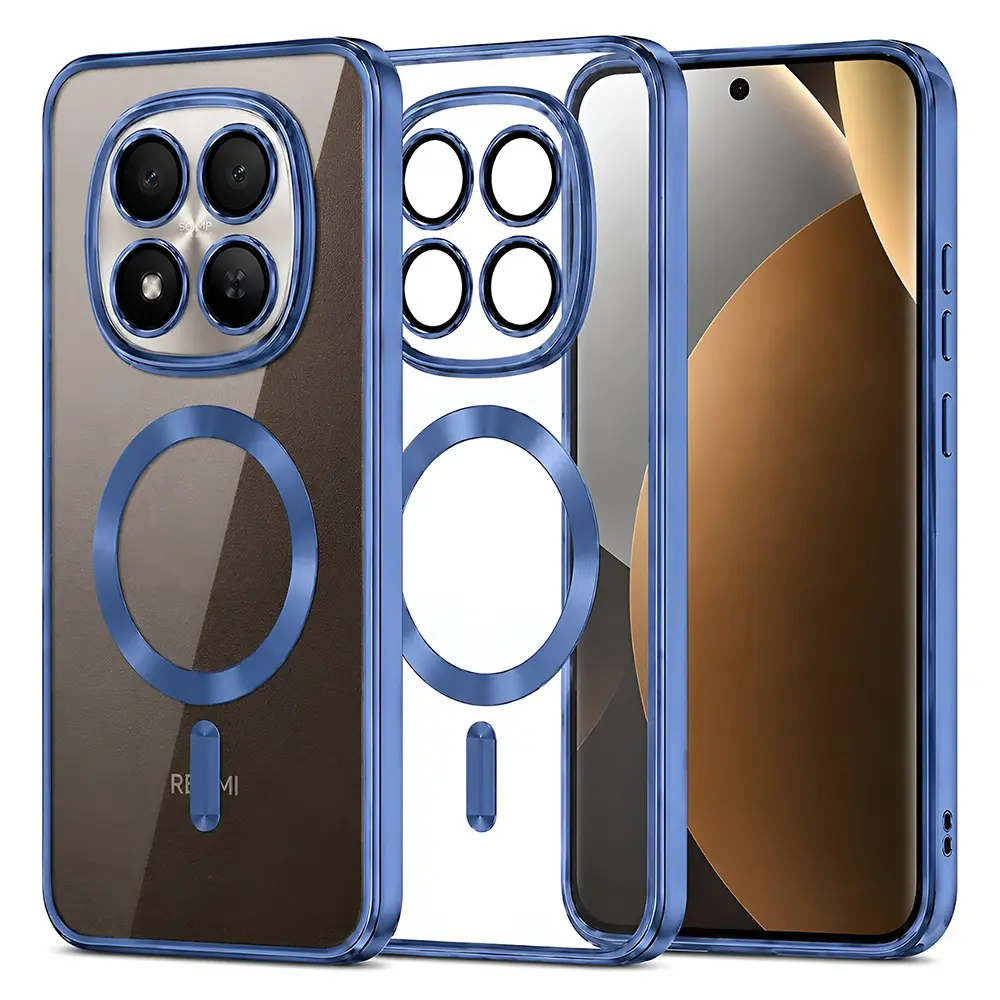 Kryt Techsuit Luxury Crystal MagSafe pro Xiaomi Redmi Note 15 Pro+ 5G / Poco M8 Pro 5G tmavě modrý
