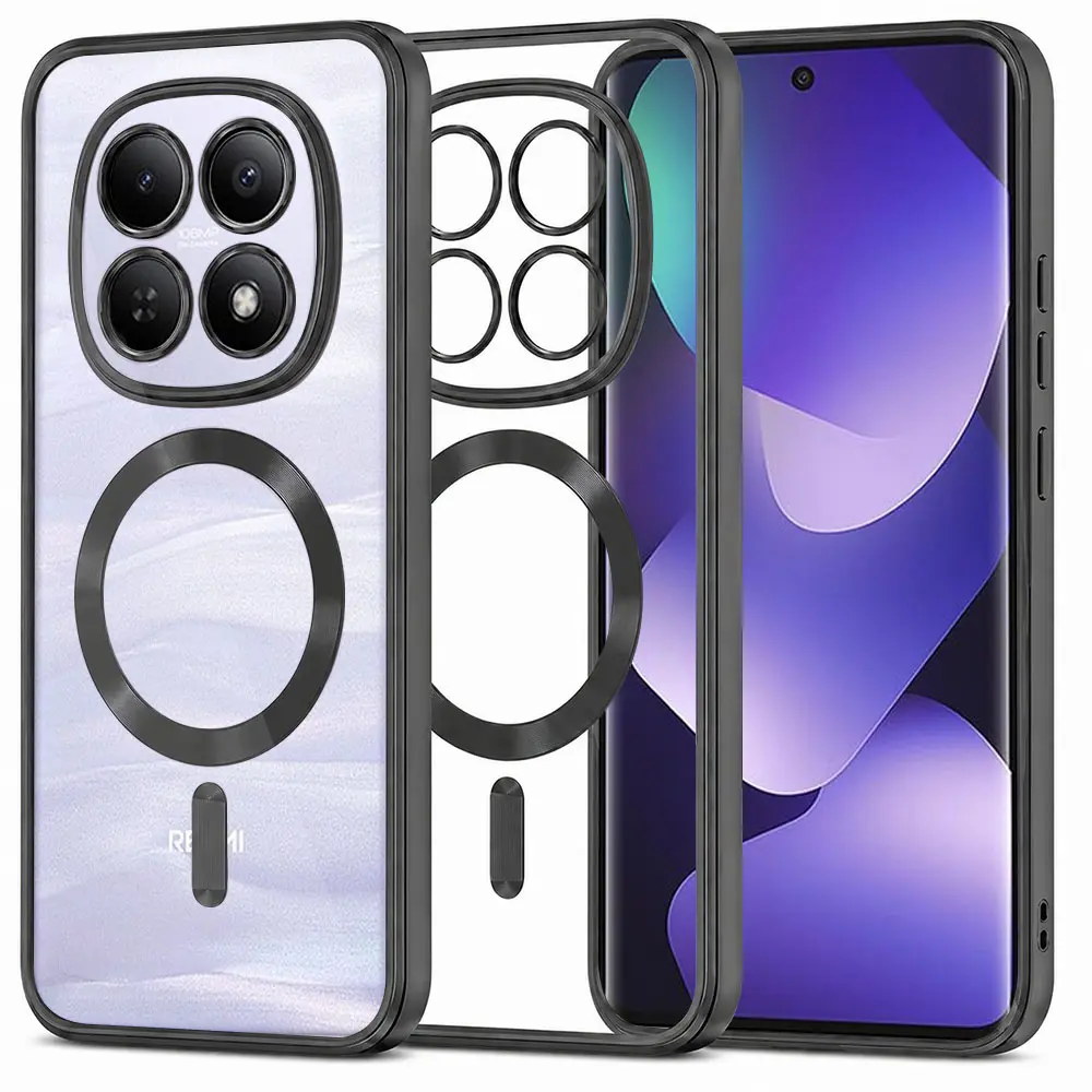 Kryt Techsuit Luxury Crystal MagSafe pro Xiaomi Redmi Note 15 5G / Note 15 4G / Poco M8 5G černý