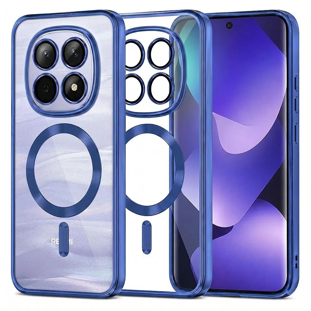 Kryt Techsuit Luxury Crystal MagSafe pro Xiaomi Redmi Note 15 5G / Note 15 4G / Poco M8 5G modrý