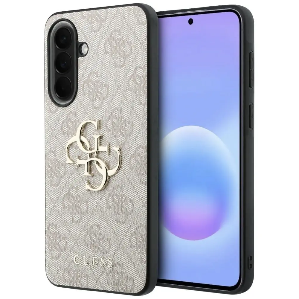 Kryt Guess PU 4G Metal Logo pro Samsung Galaxy A57 růžový