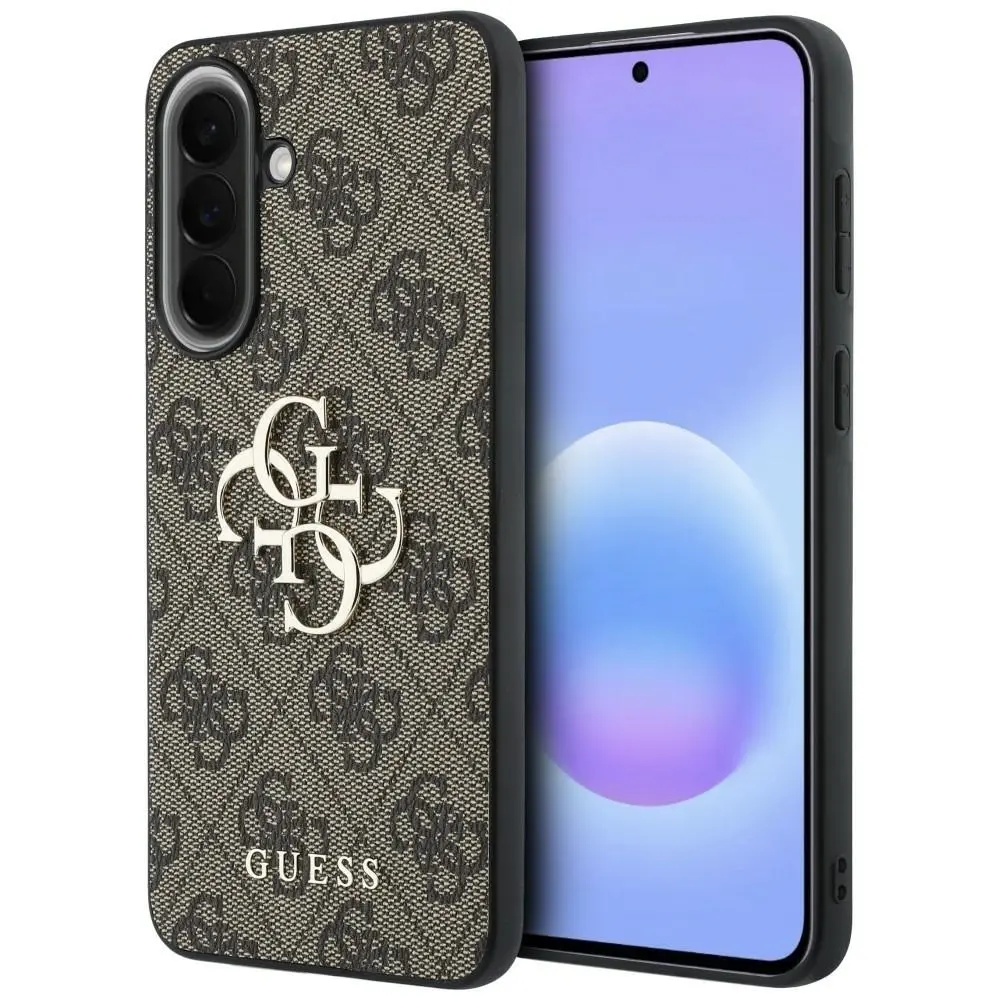 Kryt Guess PU 4G Metal Logo pro Samsung Galaxy A37 hnědý