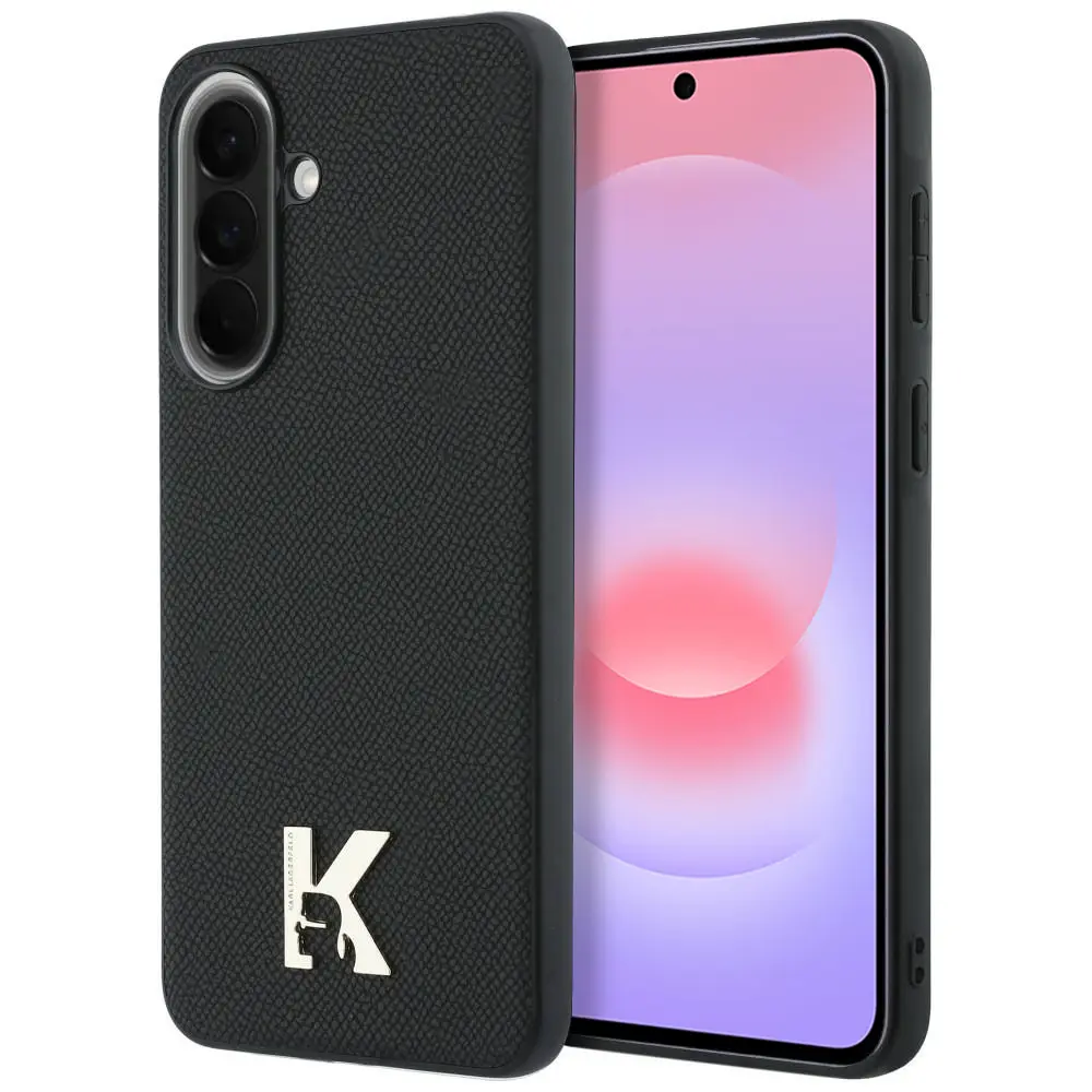 Kryt Karl Lagerfeld Hardcase Leather with K Head Logo (KLHCSA375PGFKHGK) pro Samsung Galaxy A37 5G černý
