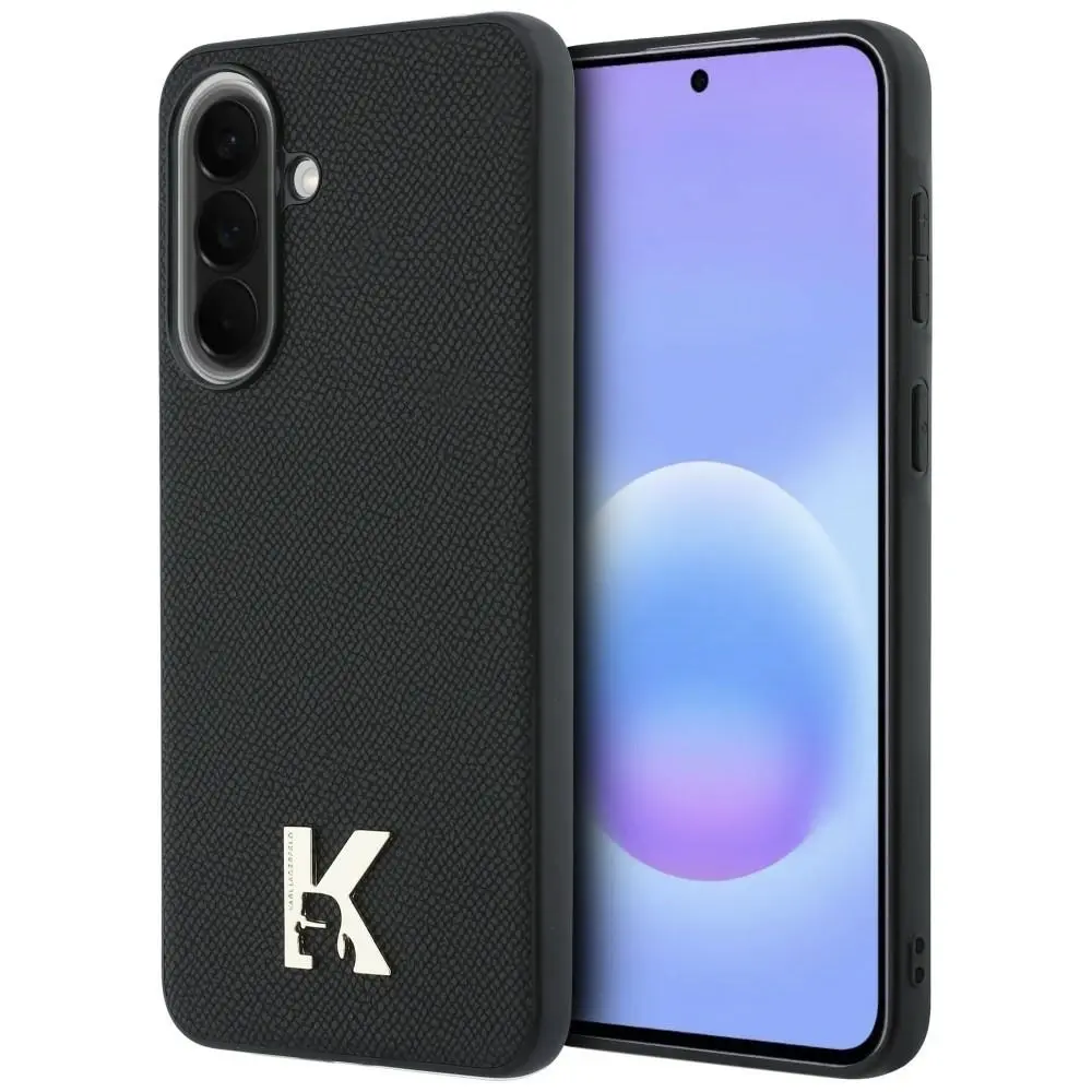 Kryt Karl Lagerfeld Hardcase Leather with K Head Logo (KLHCSA575PGFKHGK) pro Samsung Galaxy A57 5G černý