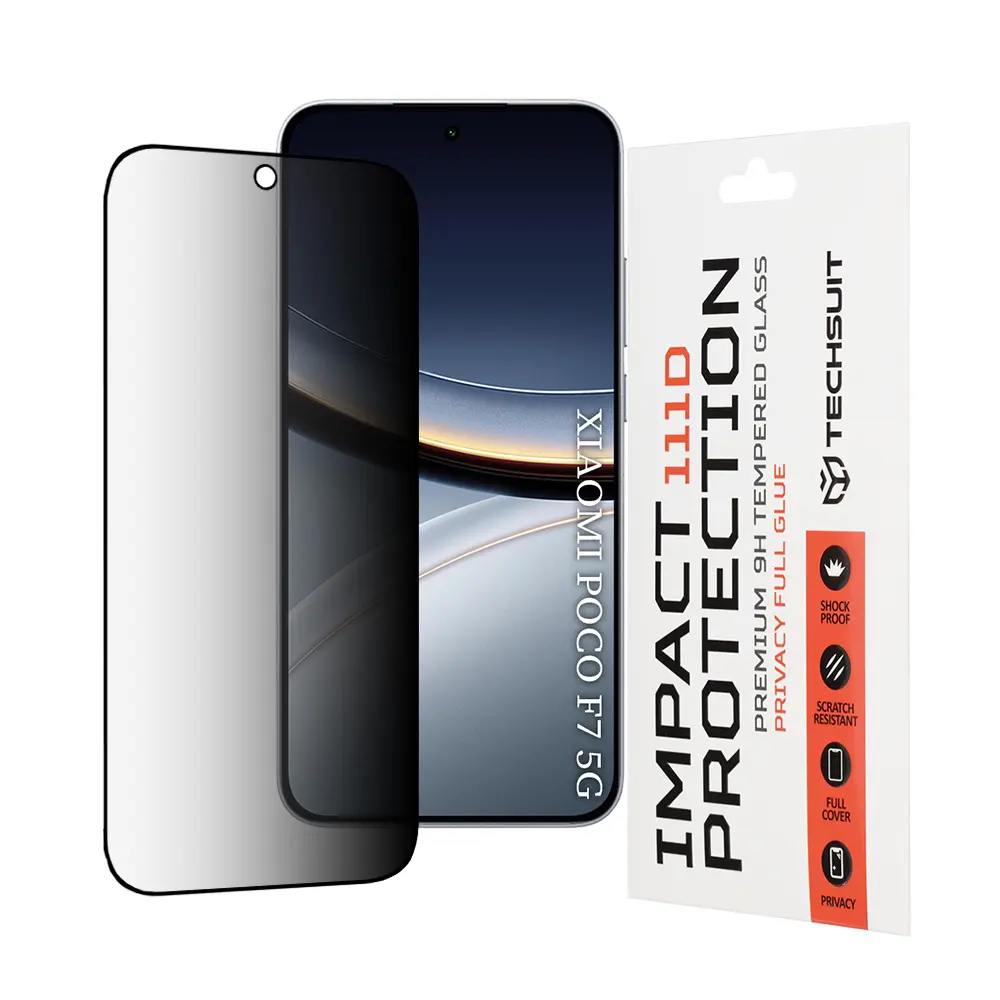Tvrzené sklo Techsuit 111D Privacy Xiaomi Poco F7 černé