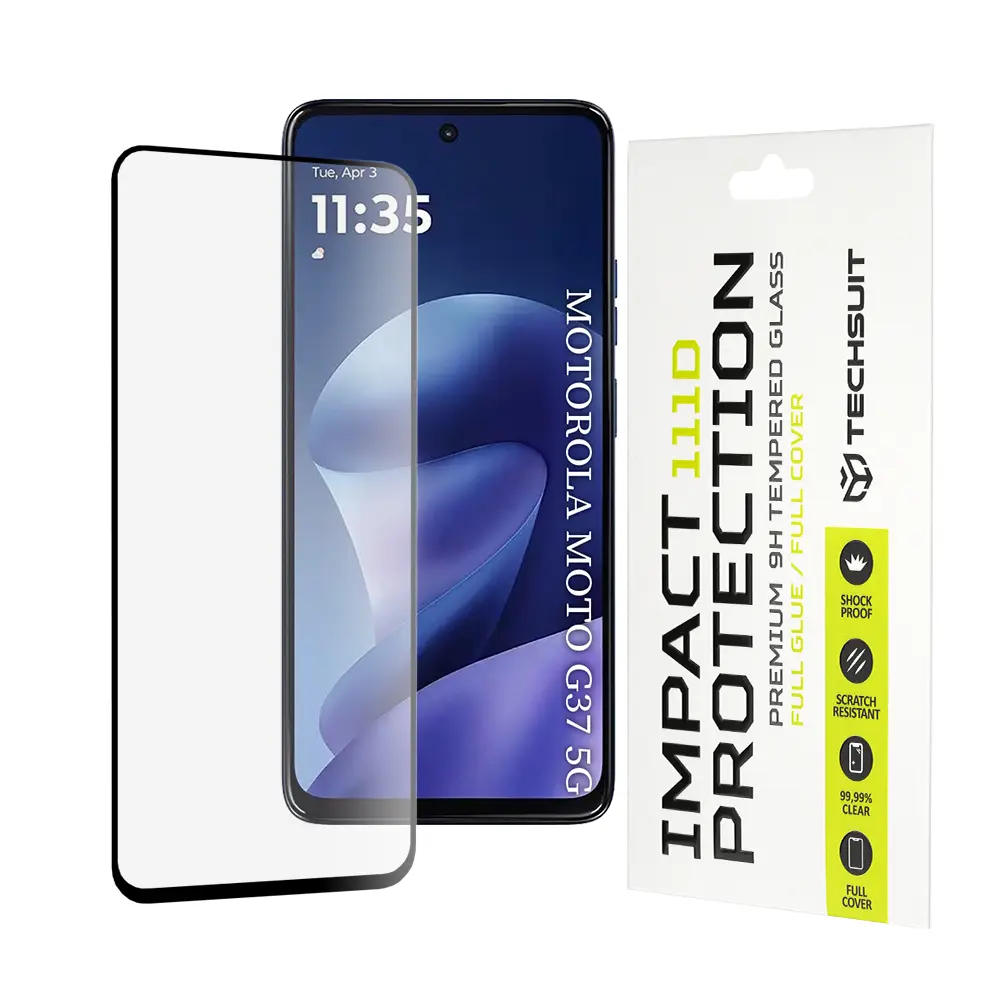 Techsuit 111D Tvrzené sklo, Motorola Moto G37 / G37 Power / G47, černé