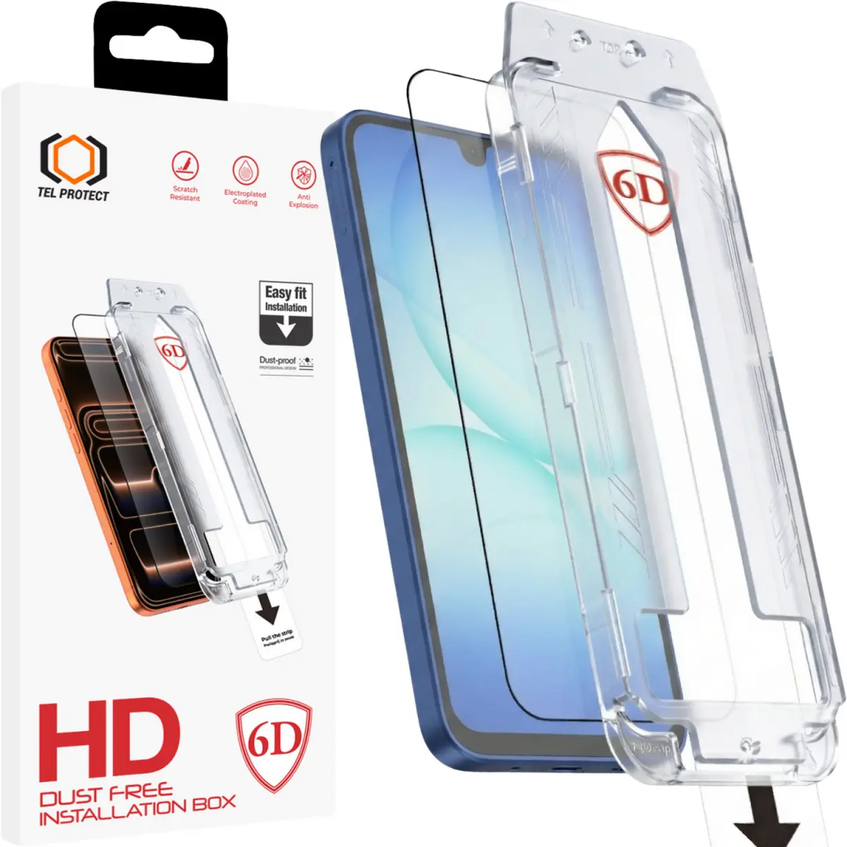 Tvrzené sklo Tel Protect Dust-Free Easy Fit 6D pro Samsung Galaxy A16/A17 4G/5G černé