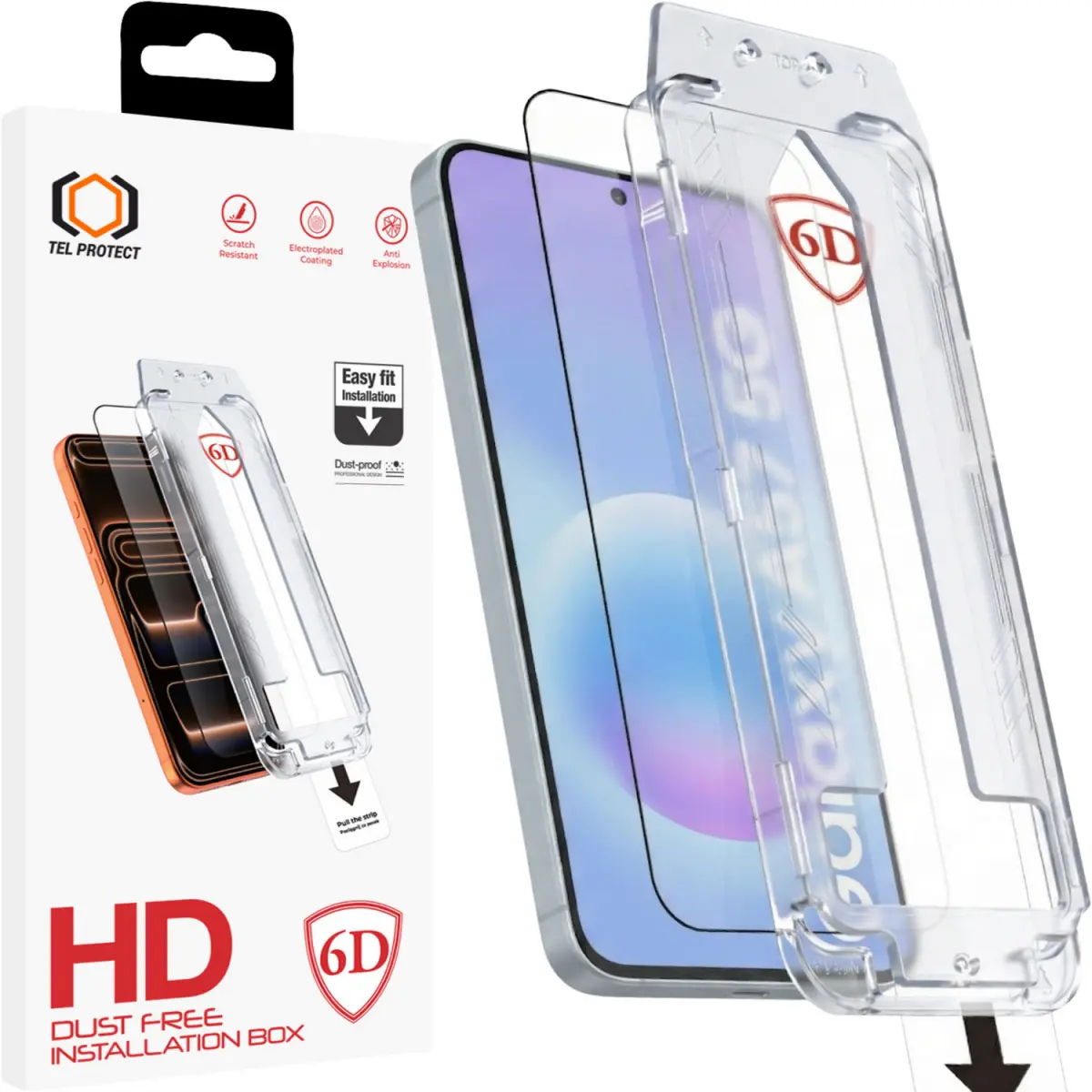 Tvrzené sklo Tel Protect Dust-Free Easy Fit Full Glue 6D pro Samsung Galaxy A56/A57 5G černé