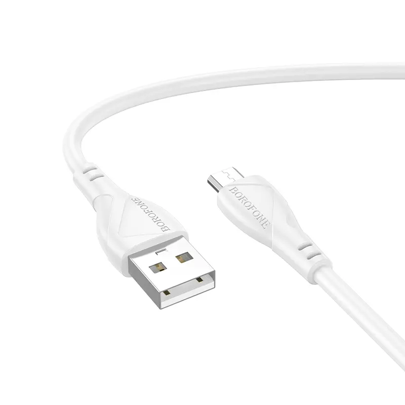 Kabel Borofone BX121 Energy USB na Micro USB bílý
