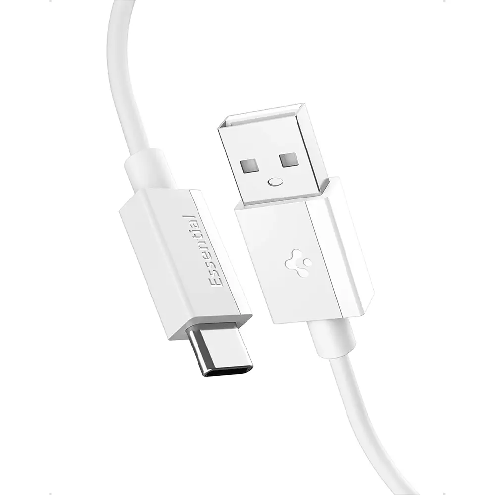 Kabel Spigen Essential EB6015AC (ACA10413) Fast Charging USB to Type-C 60W 480Mbps bílý