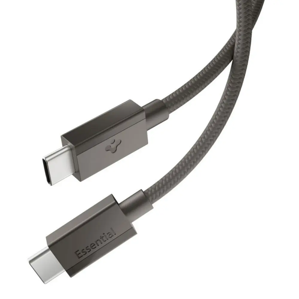 Kabel Spigen Essential EB6015CC (ACA10418) Fast Charging 2x Type-C 60W 480Mbps tmavě šedý