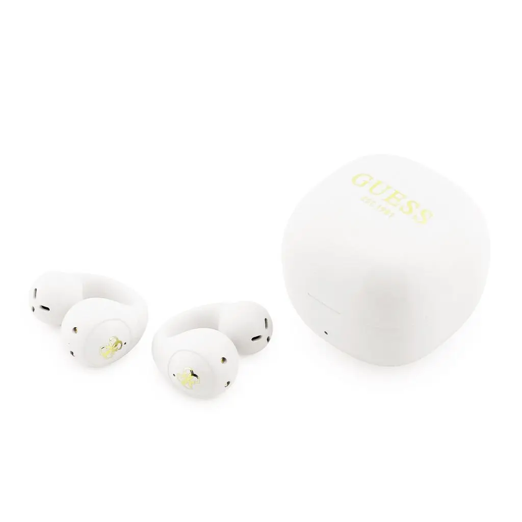 Bezdrátová sluchátka Guess Mini Classic Logo OWS White