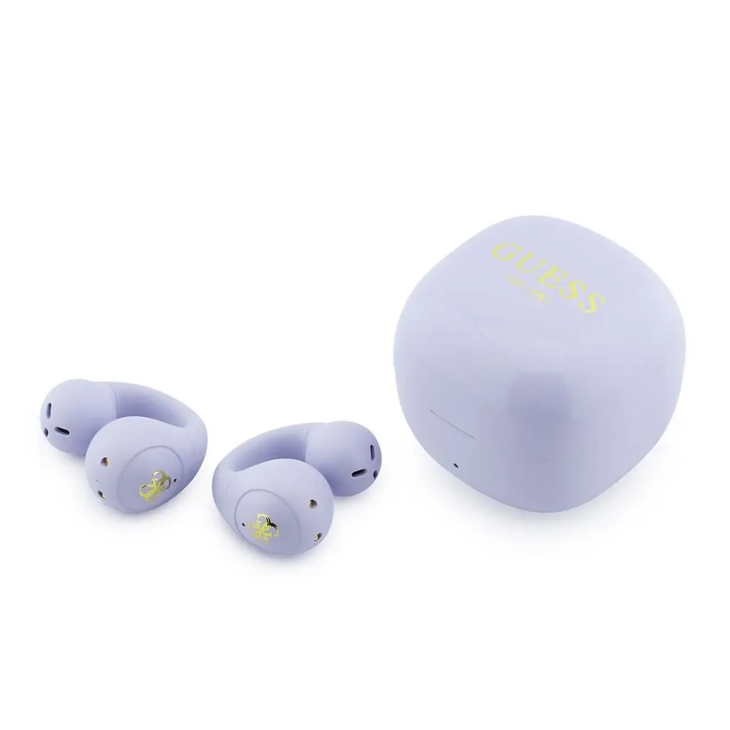 Bezdrátová sluchátka  Guess Mini Classic Logo OWS Purple