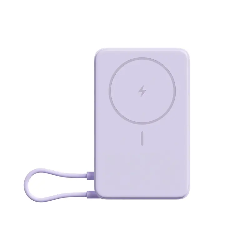 Powerbanka Xiaomi 33W 10000mAh s integrovaným USB-C kabelem a stojánkem fialová