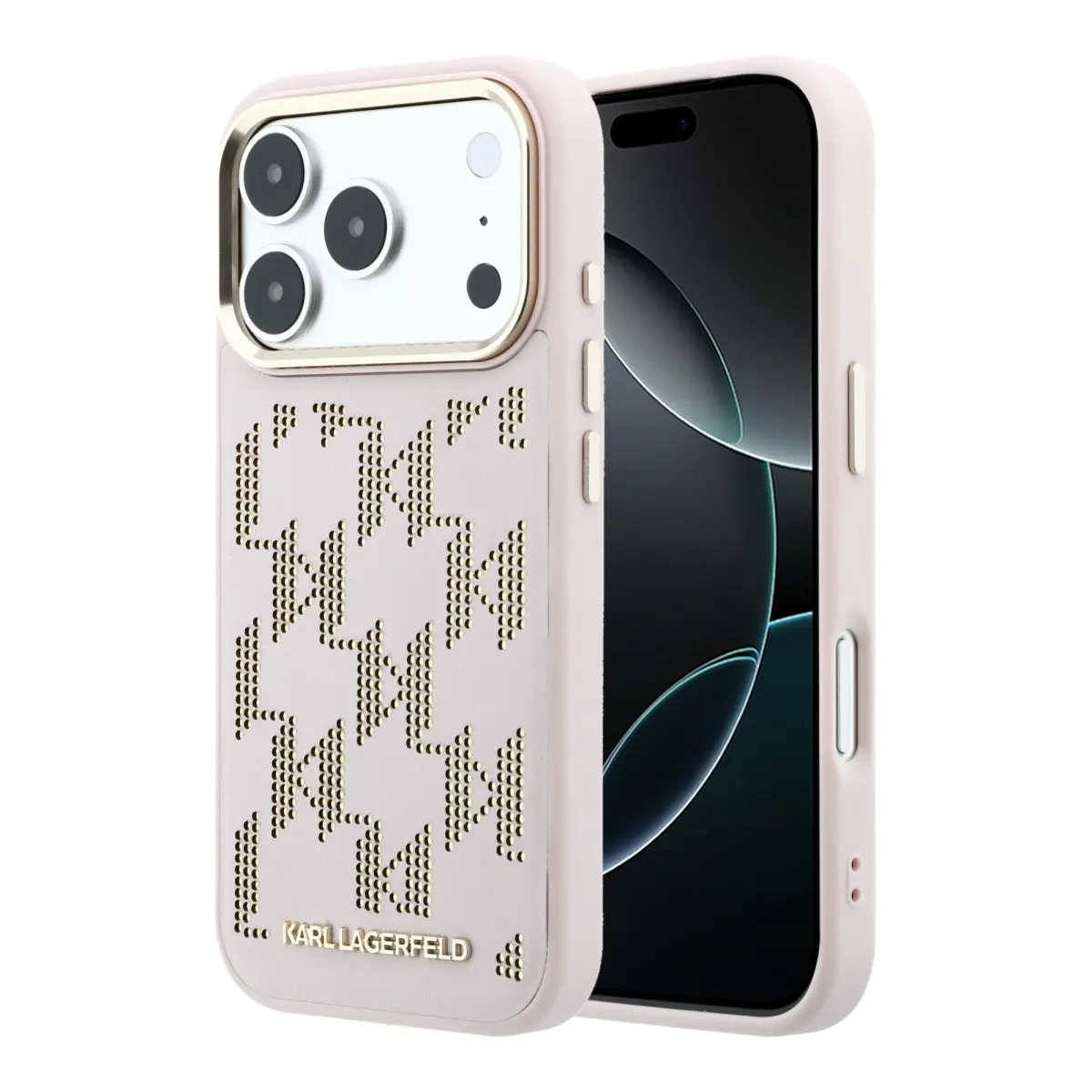 Zadní Kryt Karl Lagerfeld PU Perforated Monogram MagSafe pro iPhone 17 Pro Max Pink