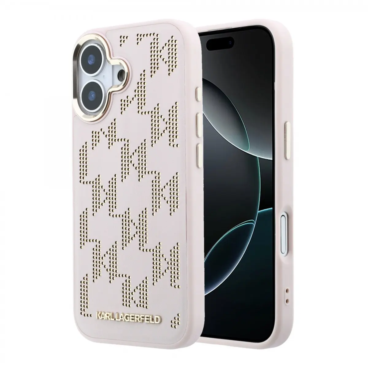 Zadní Kryt Karl Lagerfeld PU Perforated Monogram MagSafe pro iPhone 17 Pink