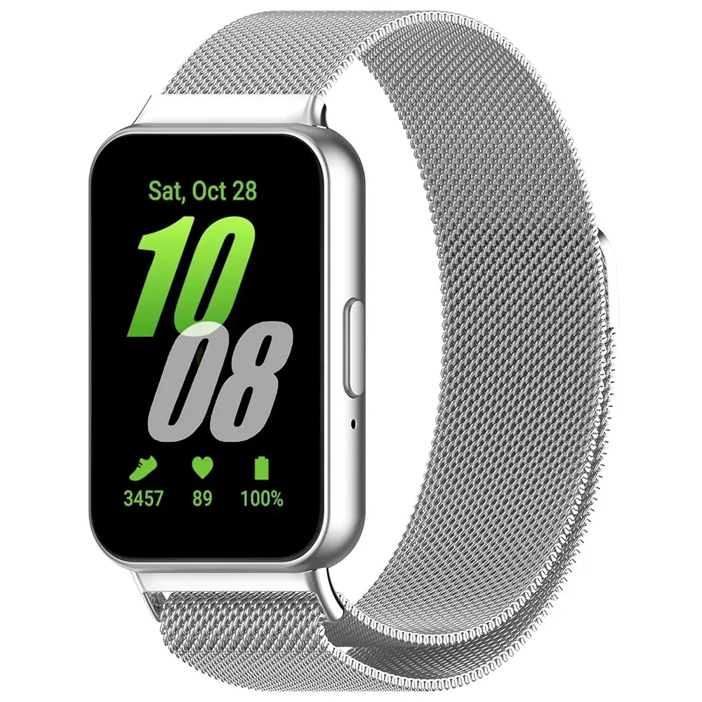 Řemínek Techsuit W009 pro Samsung Galaxy Fit3 stříbrný