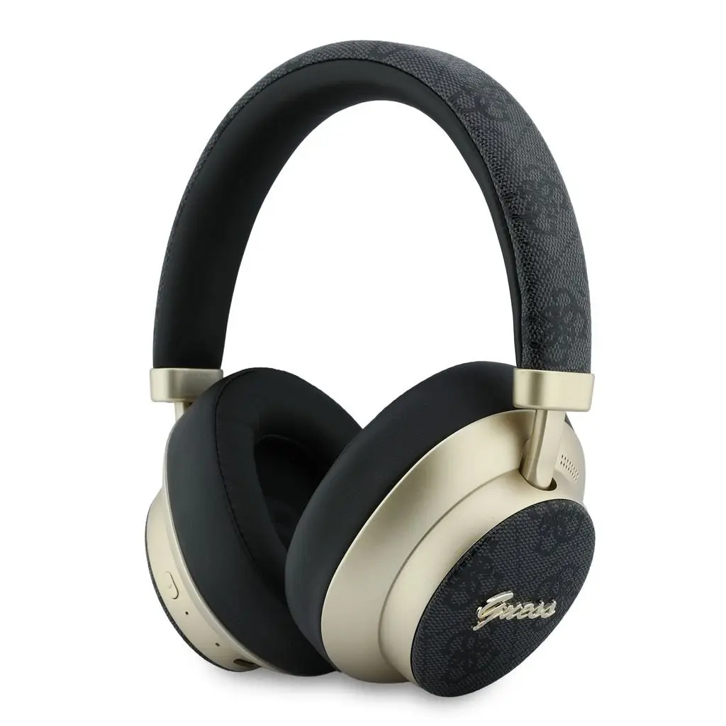 Guess PU 4G Gold Script Metal Logo ENC Bezdrátová Sluchátka Black GUBHP83P4CSCMK