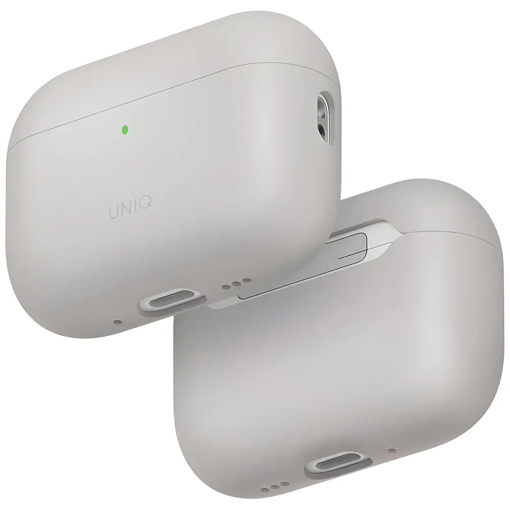 Pouzdro na AirPods Pro 3 UNIQ Lino Hybrid slonovinově béžové
