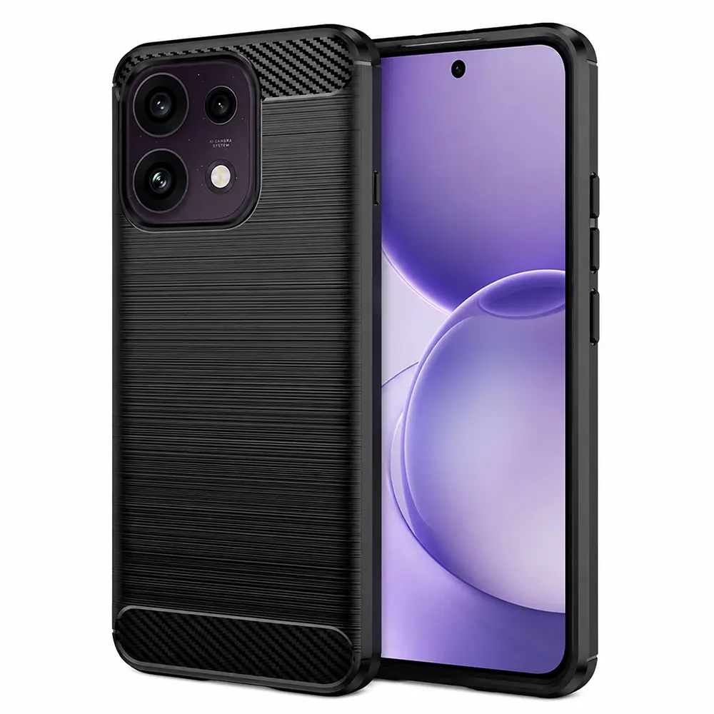 Kryt Techsuit Carbon Silicone pro Oppo Reno16 F a Oppo Reno16 FS černý