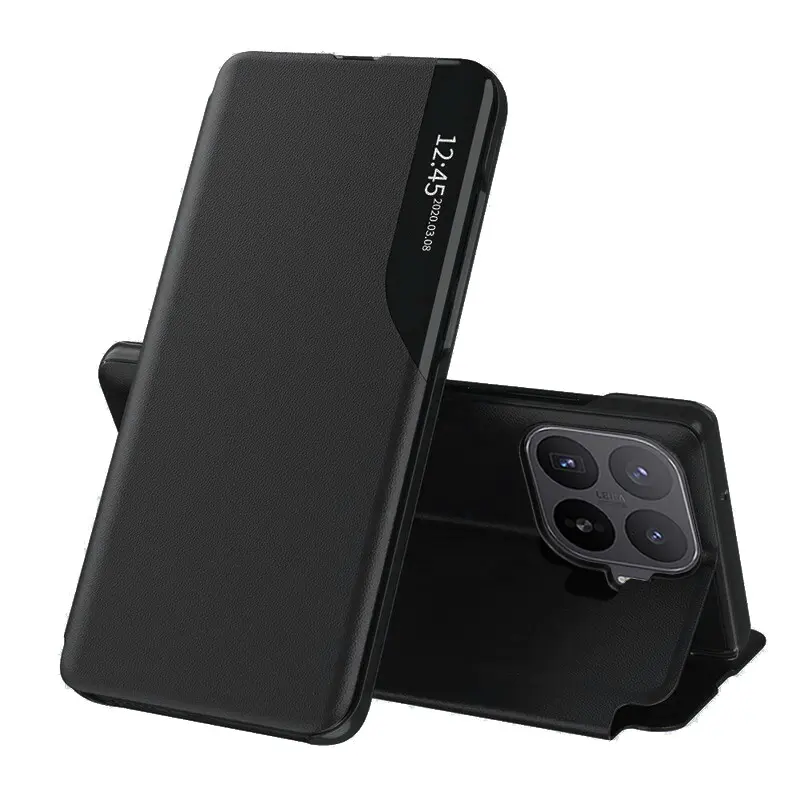 Eco Leather View Case, Xiaomi 17T Pro, černé