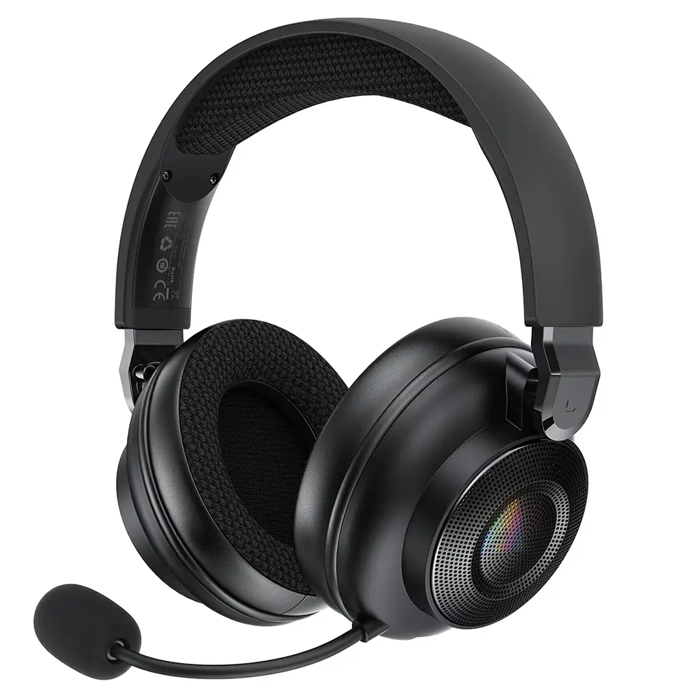 Herní bezdrátová sluchátka Acefast H15 s Bluetooth 6.0 a 2.4 GHz černá