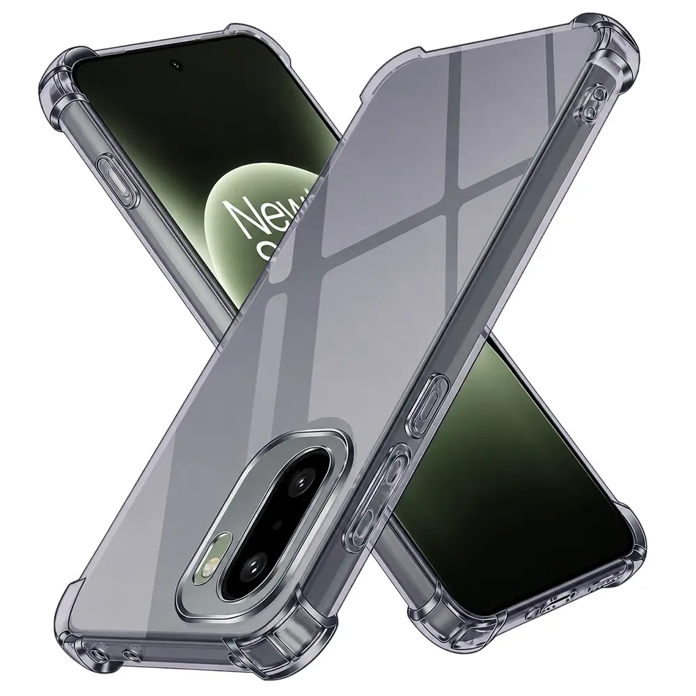 Kryt Techsuit Shockproof Clear Silicone pro OnePlus 15R kouřově černý