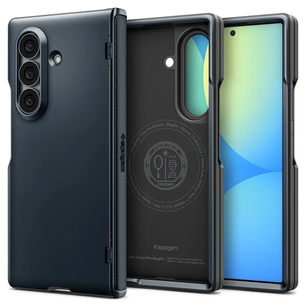 Spigen - Slim Armor Pro MagSafe kryt Samsung Galaxy Z Fold8 Ultra - kovový šedý Metal Slate