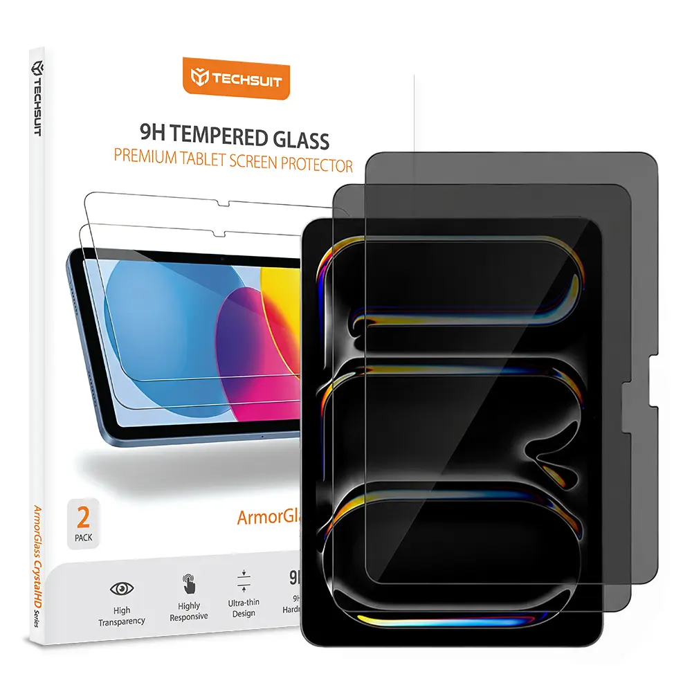 Tvrzené sklo Techsuit ArmorGlass CrystalHD s filtrem soukromí 2 ks pro iPad Pro 11 2024 / 2025