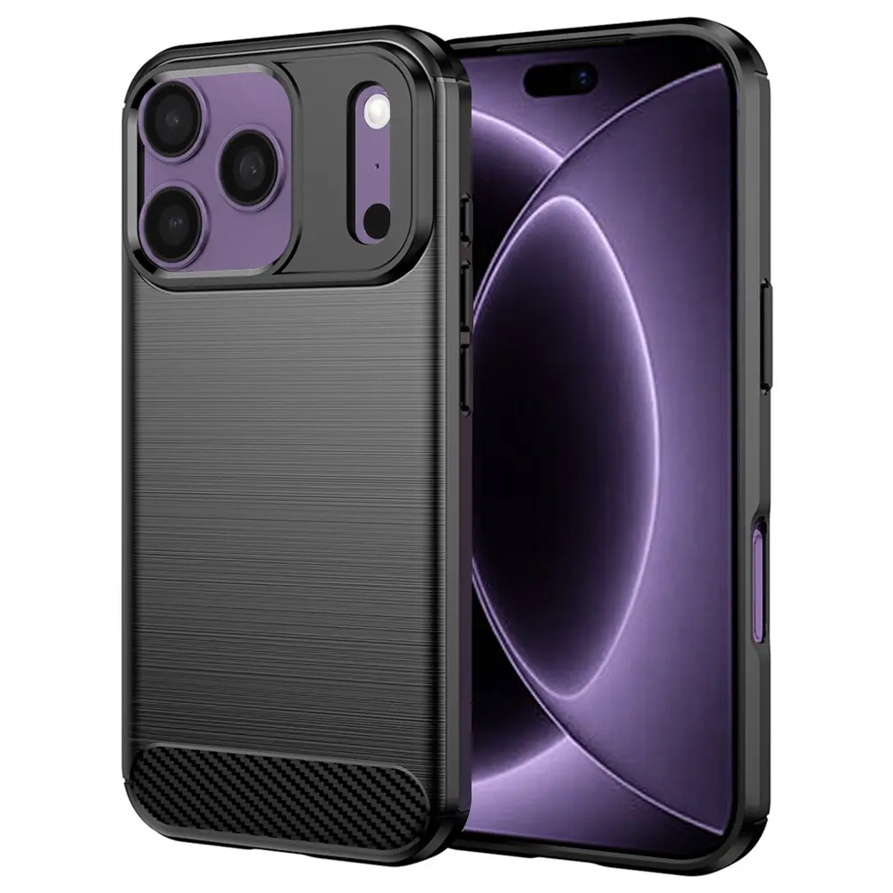Carbon obal, iPhone 17 Pro / 18 Pro, černý