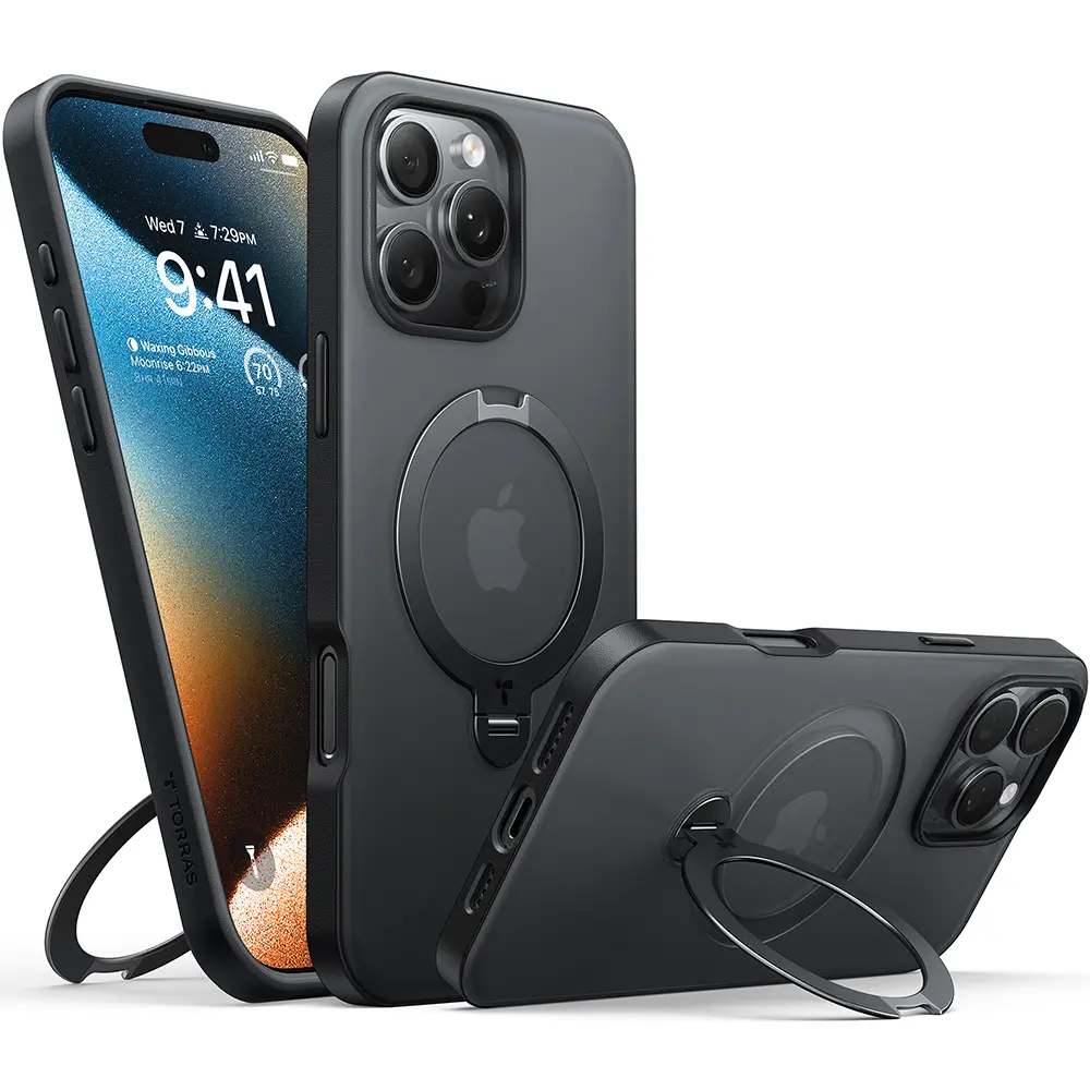 Torras Kryt Ostand Spin Series pro iPhone 16 Pro – černý