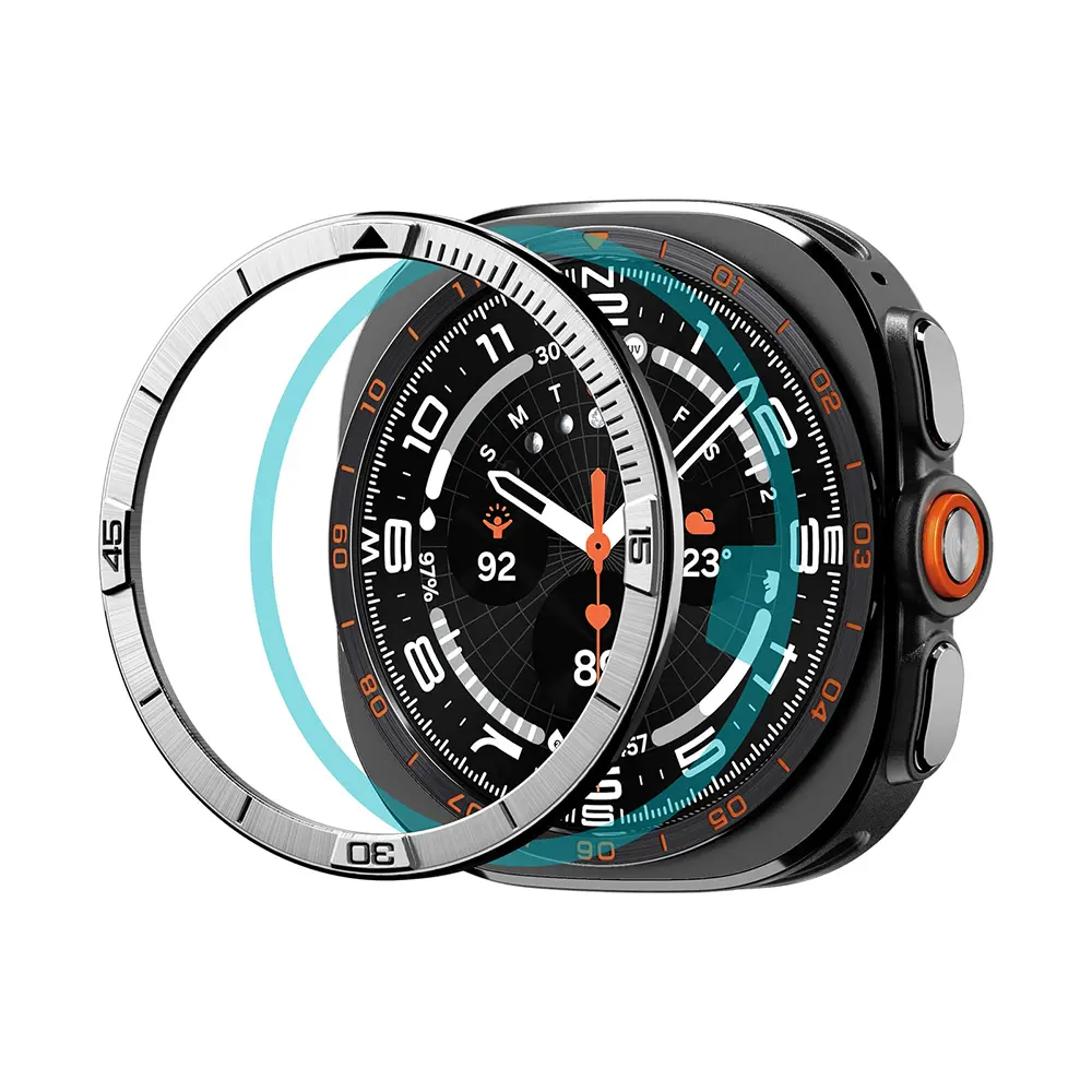 Ochranný rámeček Spigen Bezel Tune Pilot pro Samsung Galaxy Watch Ultra 2 stříbrný