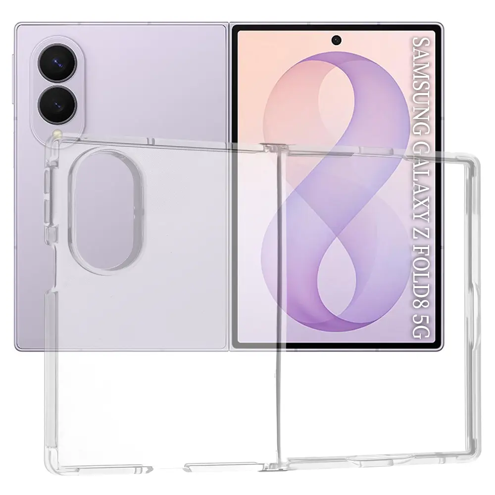 Techsuit - Clear Silicone kryt na Samsung Galaxy Z Fold8 - průhledný