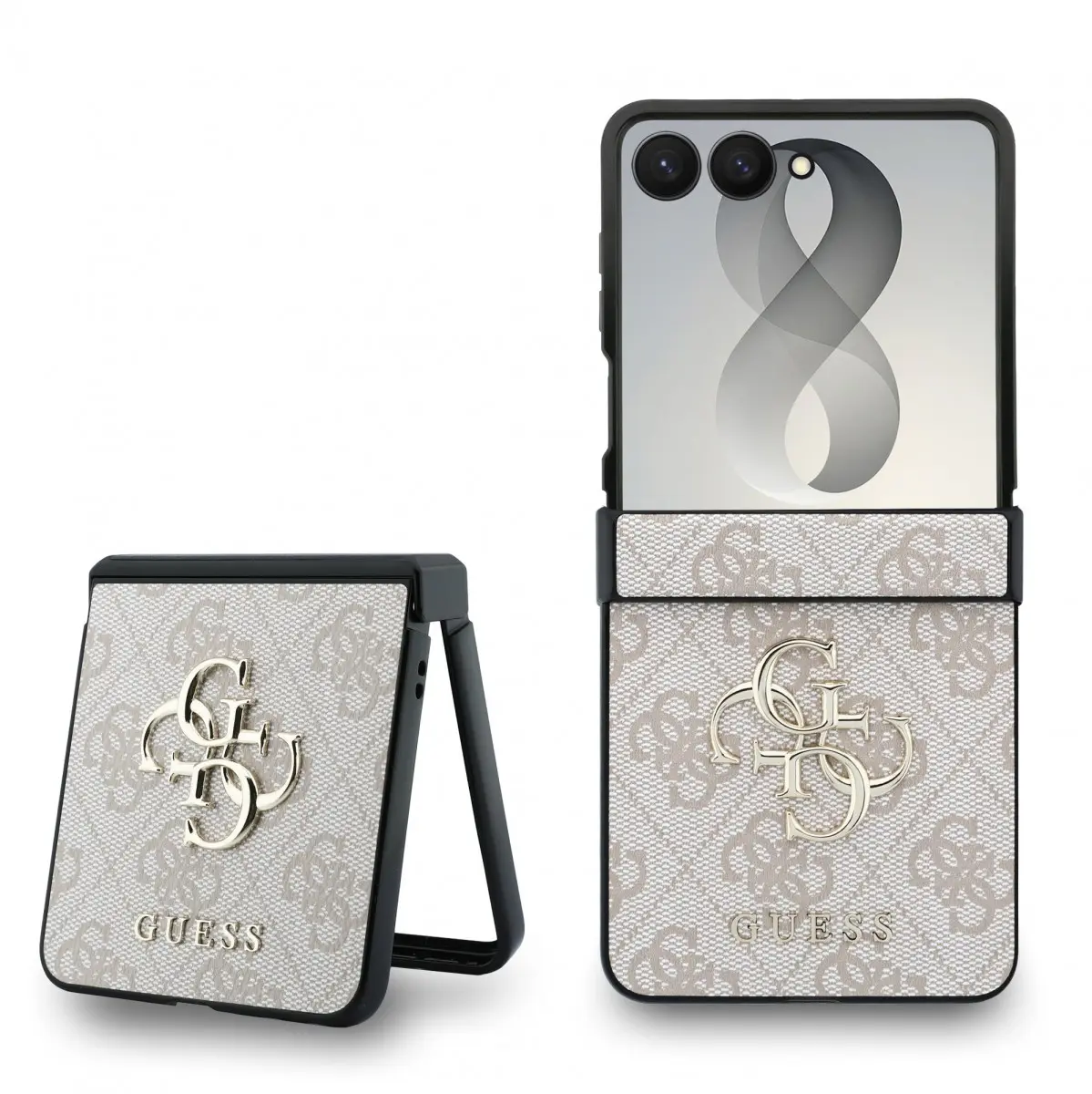 Kryt Guess PU 4G Metal Logo pro Samsung Galaxy Z Flip 8 růžový