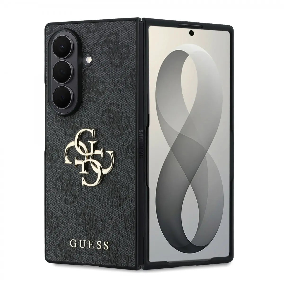 Kryt Guess PU 4G Metal Logo pro Samsung Galaxy Z Fold 8 Ultra šedý