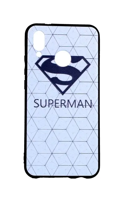 Pouzdro TopQ Huawei P20 Lite 3D silikon bílý Superman 29113