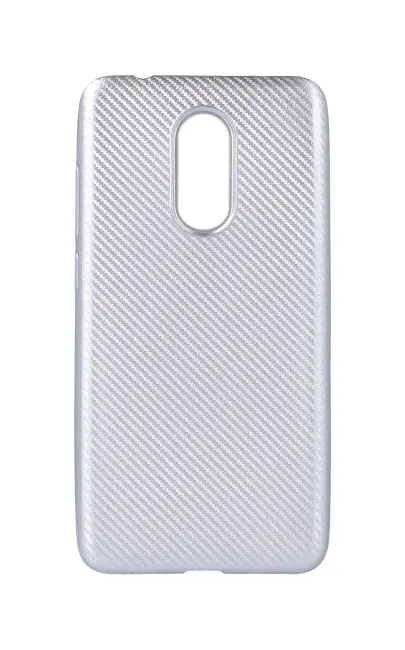 Pouzdro TopQ Carbon Xiaomi Redmi 5 silikon stříbrný 29838